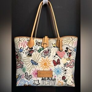 RARE DISNEY DOONEY & BOURKE CINDY TOTE c.2009 & Child’s T-Shirt